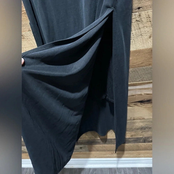 Willow & Clay soft layered peekaboo sheath dress tunic deep gray boho lingerie M - Picture 5 of 8